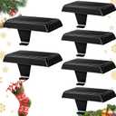 Stocking Holders for Mantle Set of 6, Metal Christmas Stocking Holder, Weighted Stocking Hangers with Non-Slip Protective Pad, Mantle Garland Hanger for TV Stand | Staircase | Dresser