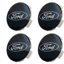 Set of Four 2 1/8" Black and Chrome Center Wheel Cap Kit, for Current and Late Model Ford Passenger Cars - Does not fit Ford Truck or SUV Wheels