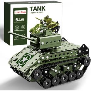 Lucky Doug STEM Building Projects Model Army Tank Set - 284 Pieces STEM Project Building Toys for Kids Ages 8-12, Assembly Science Kit Educational Toys Gift for Kids Boys 7 8 9 10 11 12-16 Years Old