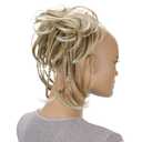 CAISHA Jumbo Scrunchie Braided Updo Wavy Messy Bun Hairpiece Blond Mix G13D