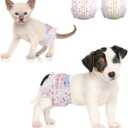 Dono Dog Diapers Female Large Breed-24PCS, Disposable Female Dog Period Diaper for Heat with Wetness Indicator, Super Absorbent Doggie Puppy Diapers for Small Medium Large Dogs (XXS-24 Count)