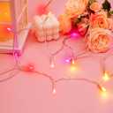 3 x 30 LED Valentines String Lights - 10Ft Mini Bulbs Battery Powered Pink Red Yellow Light for Indoor Wedding Anniversary Romantic Dating Party Gifts Valentine Decorations - 8 Modes with Bulit-in Timer