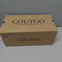 Coutgo Womens Toe Ring Flat Sandals Comfortable Flip Flops T Strap Footbed Sandals Ankle Strap Summer Beach Shoes (9, Brown)