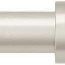 Curtain Rods for Windows 16 to 88 Inches Adjustable Length 1 Inch Diameter Window Curtain Rod with Aluminium End Cap, Brushed Nickel