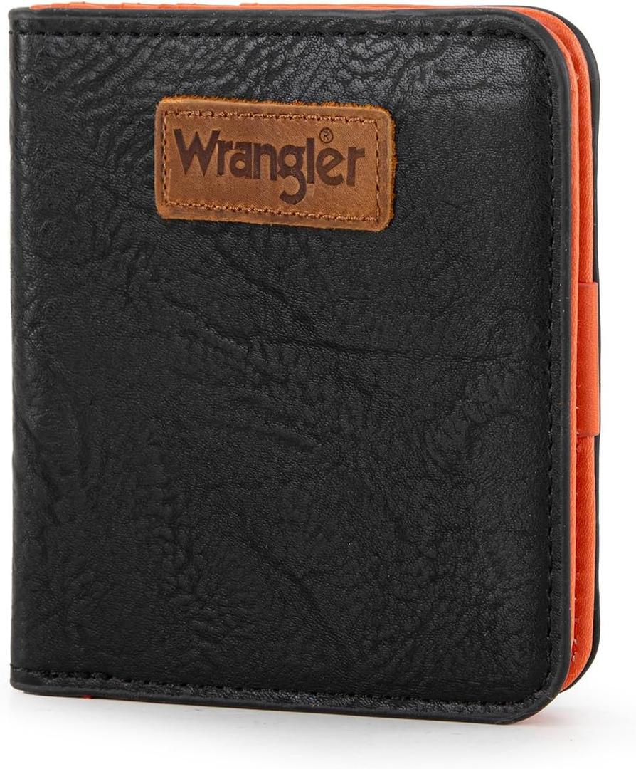 Montana West X Wrangler Small Wallet Woman Black Minimalist Wallets for Ladies Female with Rfid Lining and A Coin Purse