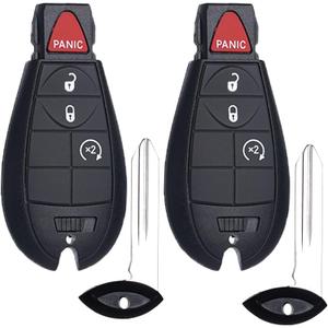Key Fob FOBIK Keyless Remote Start Replacement Fits for Dodge Ram 1500 2500 2009-2011 2012 Grand Caravan Charger Challenger Durango Journey Jeep Grand Cherokee Commander Chrysler Town Country