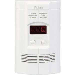 Kidde Carbon Monoxide + Explosive Gas, Natural Gas & Propane Alarm, Plug-in with 9V Battery Backup, Digital Display, 85 dB Alarm, LED Status Indicators, 3rd Edition