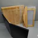 Black Corner Bread Box for Kitchen Countertop, 2 Tier Bamboo Storage Breadbox, Large Modern Bread Container for Homemade Bread with Clear Acrylic Door Panel, Counter Wooden Bread Bin