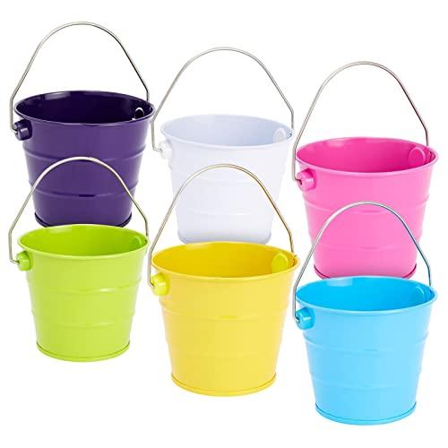 Amazon.com: Juvale Tiny Metal Buckets with Handles - Stackable Pails for Home & Kitchen Organization - Metal Tins for DIY Craft Storage - Bulk Pails for Classroom Organization - Pack of 6 Multicolor, 3.25"x 2.75" : Everything Else