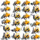 Juuxncgv 24PCS Mini Construction Vehicles,Play Figure Vehicles,Pull Back Engineering Vehicles,Toy Figure Construction Vehicles,Small Construction Toys for Birthday Party Favors,Gifts