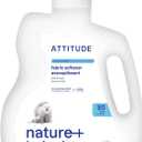ATTITUDE Liquid Fabric Softener, Plant-Based & Vegan, HE Compatible, Naturally Derived, Wildflowers Scent, 80 Loads, 67.6 Fl Oz