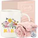 fcaylo Nana Gifts for Grandma, Grandma Christmas Gifts, Coffee Mug Set with Keychain Socks