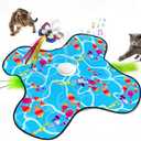 Tlaijiang Interactive Cat Toys for Indoor Cats: Fluttering Butterfly, Moving Concealed Feathers, Realistic Animal Sounds - Rechargeable & Touch Activated Cat Toy for Bored Adult Cats