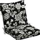 ARDEN Outdoor Plush Modern Tufted Blowfill Dining Chair Cushion, 21 x 40, Rain-Proof, Fade Resistant, Tufted Cushion for Dining and Bistro Chairs Ashland Black Jacobean, 19"L x 21"W x 5"H