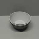 US Acrylic Unbreakable 28 oz. Plastic Stackable Cereal Bowls for Snacks & Ice Cream in Grey Colors (Set of 4) 6-inch Reusable, BPA-Free, Made in the USA, Dishwasher Safe Dinnerware (Gray)