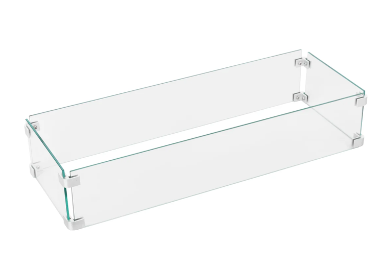 Nuu Garden Glass Wind Guard for Fire Pit Table, Tempered Glass Heat Resistance - 29 in. X 10 in. X 6 in - On Sale - Bed Bath & Beyond - 42408106 https://share.google/cFSmnFwU862U3K6ru, this is correct, size: 29" x 10"