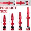 Tubeless Presta Valve Stems, 40mm Presta Valve Stems with Valve Core Remover Caps - Super Light Alloy - Pair -Multiple Color and Size Options(Blue, 40MM)