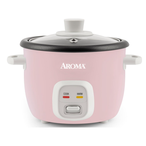 Aroma Housewares 4Cups (Cooked) / 1Qt. Rice & Grain Cooker (ARC302NGP), Pink