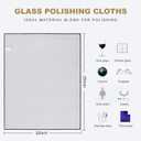 SINLAND Microfiber Glass Polishing Cloths Cleaning Rag 20x25In 2Pack Grey | Large Size, Thick, Lint-Free, Drying Towels, For Wine Glasses Stemware Dishes Stainless Appliances
