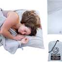 Soft Cotton Sleeping Bag Liner  100% Organic Jersey Cotton Travel Sheet with Full Zipper, Lightweight Camping Sheet for Hotel & Travel, Single or Double Convertible Stretchy Sleep Sack for Adults