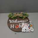 Wood Welcome Door Sign Changeable Ornaments for Back Door Decor Festive Style