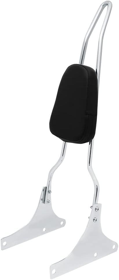 Passenger Sissy Bar Tall Rear Backrest Compatible for Harley Davidson Heritage Softail FLSTC/Springer FLSTS/Fatboy EFI FLSTF, Chrome