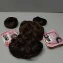 2PCS Messy Bun Hair Piece-Large Wavy Curly & Donut Updo Hair Pieces Set, Scrunchies Synthetic Chignon Ponytail Extensions Thick Updo for Women(Brown)