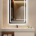 24''x36'' Bathroom Mirror with Lights,Front Lighted Bathroom Mirrors for Wall,Anti-Fog Smart Vanity Mirror,Touch Button and Memory Function,Dimmable 3-Color Lights (Horizontal/Vertical)