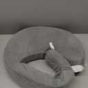 My Brest Friend Nursing Pillow - Deluxe - Enhanced Comfort w/ Slipcover - Ergonomic Breastfeeding Pillow For Ultimate Support For Mom & Baby - Adjustable Pillow W/ Handy Side Pocket, Evening Grey