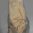 Kigley 3 Pcs Wood Pegboard Drawer Organizer with 32 Pegs Wooden Peg Board Drawer Shelf Organizer Adjustable Peg System for Dishes Plate Pot Container Cookware Utensil Kitchen(17 x 5.91 in)