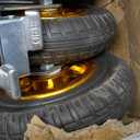 4 Pack 8 Inch Caster Wheels, Swivel Rubber Plate Caster with Top Plate and Screws, 2 Brake Wheels, for Furniture Transport Industrial Transport, 3000Lbs Load Capacity