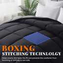 Cosybay Down Alternative Comforter (Black/Grey, Full) - All Season Soft Quilted Full Size Bed Comforter - Duvet Insert with Corner Tabs -Winter Summer Warm Fluffy, 82x86 inches