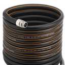 Giraffe Tools Garden Hose 75ft x 5/8", Custom Length, Heavy Duty, No Kink, Flexible, Rubber Garden Hose, Leakproof Water Hose with Male to Female Fittings, 600 Burst PSI