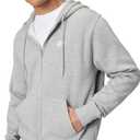 Nike Men's Club Full-Zip Fleece Hoodie (Large, Dark Grey Heather/Light Smoke Grey/White)