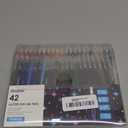 Grabie 42 Capped Glitter Gel Pen Set, 18 Iridescent&24 Essential Color Pens, Smooth Rollerball Tip, Metallic Sparkly Gel Pens for Coloring, Set of 42 Gel Pens Colored