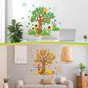 Teling 239 Pcs Season Tree Classroom Bulletin Board Decor Spring Summer Autumn Winter Cutouts Border Set Four Seasons Bulletin Board Decorations with 200 Dots for Elementary School Home Chalkboard