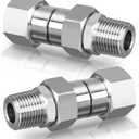 M MINGLE 3/8 NPT Pressure Washer Swivel Fitting, Anti-Twist 3/8 Swivel Male to Female Adapter, 360 Kink-Free Connector for Gun and Hose, 4500 PSI, 2 Pcs
