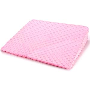 Wedge Pillow for Kids,Memory Foam for Back,Legs & Knees, Relaxation and Comfort, Soft and Breathable, Dot Texture Pillow for Reading Watching TV Gaming Sleeping, Fit for Sofa Floor Room (Pink)
