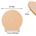 20 Pcs 2 mm Round Acrylic Sheet Clear Cast for LED Light Base,0.08"(2mm) Thick, Plastic Glass Panel with Protective Paper for Table Sign, DIY Display Project