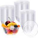 Thenshop 250 Pcs 9 oz Clear Dessert Bowls Disposable Hard Plastic Round Serving Bowls for Christmas Salad Soup Ice Cream Snack Appetizer Catering Wedding Picnic Home Event Party Supplies