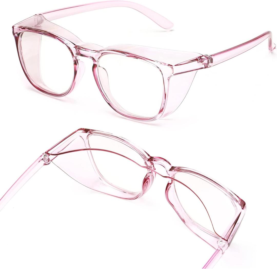 JOO'RTI Anti-Fog Safety Goggles Anti-Blue Light Saftey Glasses Anti-Dust Protective Eyewear for Women and Men (Lilac)