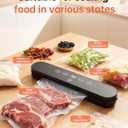 75kPa Vacuum Sealer Machine, Compact Vacuum Sealer for Food, 4-in-1 Food Sealer, Digital Timer, Moist/Dry, Pulse, Seal Modes, with 20 Vacuum Bags, Black