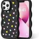 for iPhone 13 Pro Max Phone Case, Curly Wavy Frame with Cute Pattern