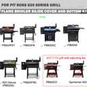 Flame Broiler Kits Heat Deflector Replacement for Pit Boss Pro Series 820 PB820PS1 PB820FB PB820D Replacement Parts Heat Diffuser Flame Tamer Pit Boss Flame Broiler Slide Cover Bottom Plate