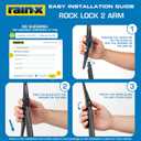 Rain-X 850212 RearView Wiper Blade 12", OEM Replacement Rear Windshield Wiper, Interchangeable Adapter for Easy Installation, All-Weather & All-Season Performance, Composite