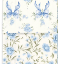 40Pcs Floral Napkins-Blue White Party Supplies Vintage Flower Paper Napkins Tea Party Decorations for Birthday,Baby Shower