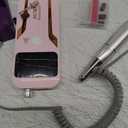 Portable Nail Drill Professional 35000 RPM, MOCOWIND Rechargeable Electric Nail File Machine E File for Acrylic Gel Polishing Removing, Cordless E-File with Bits Kit for Manicure Salon Home,Pink