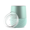 Ello Clink 12oz Vacuum Insulated Stainless Steel Wine Tumbler with Built-in Silicone Protection Coaster, Stemless Wine Cup, Coffee, Tea, Champaign, Cocktail, Yucca