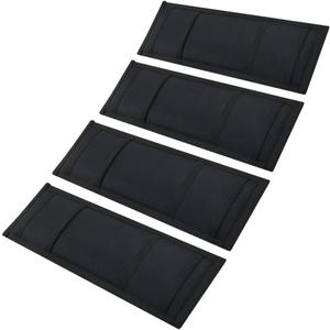 4 Pack Universal Tie Down Strap Protector Sleeve Ratchet Strap Protector Sleeve for Boat, Trailers, Jetski, Waverunner Black 4 x 12 Inches