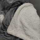 Bedsure GentleSoft Sherpa Fleece Queen Blankets for Bed, Non-Heated, Thick and Warm Throw for Women and Men, Soft Fuzzy Plush Queen Blanket for Winter, Grey, 90x90 Inches